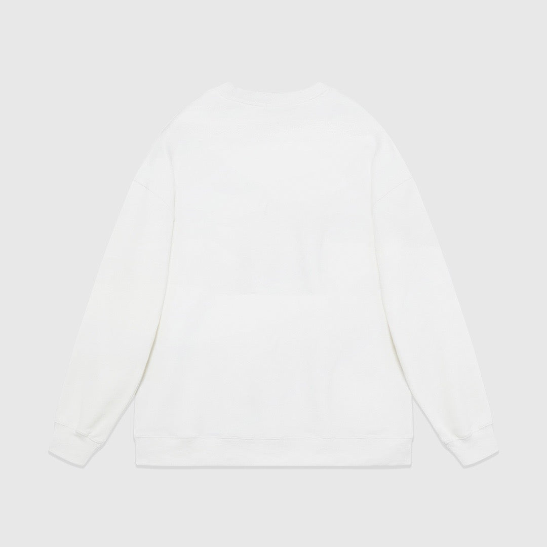 Schwarzes Baumwoll-Sweatshirt mit Bärengrafik – Herren