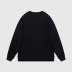 Schwarzes Baumwoll-Sweatshirt mit Bärengrafik – Herren