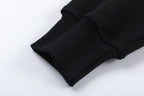 Schwarzes Baumwoll-Sweatshirt mit Bärengrafik – Herren