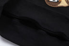 Schwarzes Baumwoll-Sweatshirt mit Bärengrafik – Herren