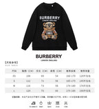 Schwarzes Baumwoll-Sweatshirt mit Bärengrafik – Herren
