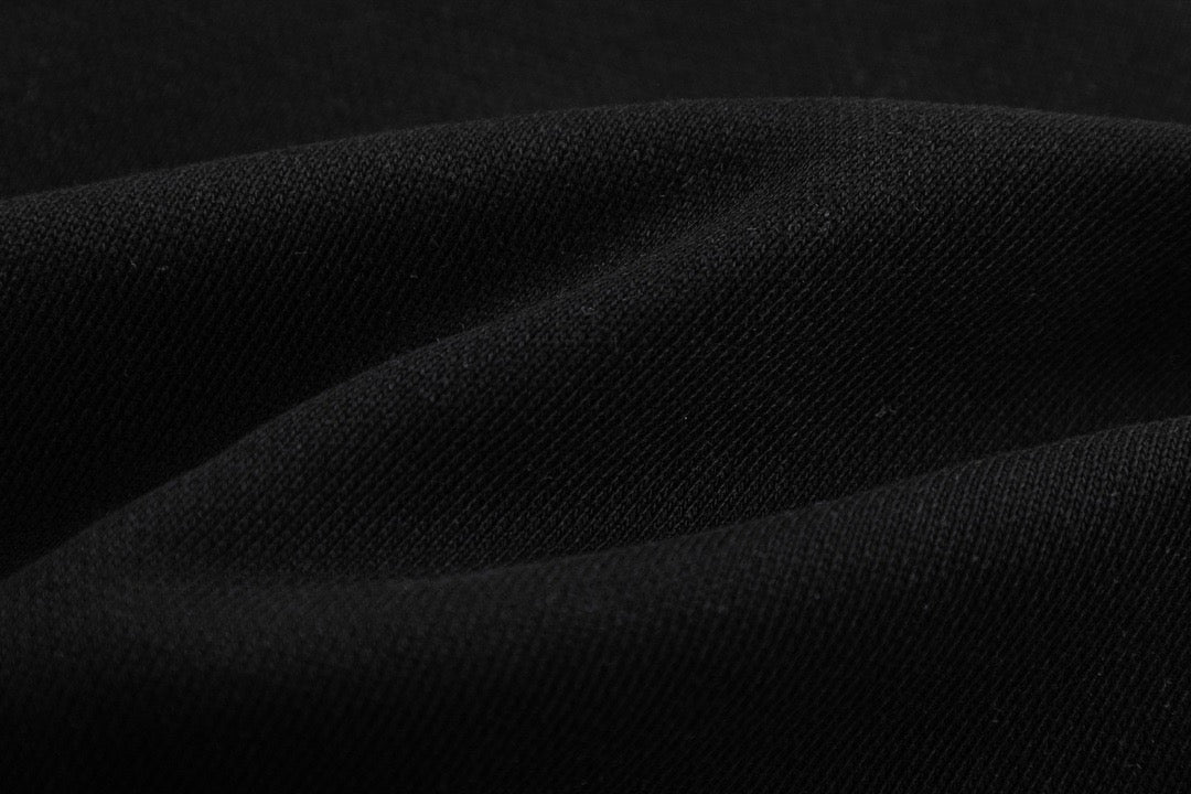 Schwarzes Baumwoll-Sweatshirt mit Bärengrafik – Herren