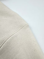 Cremefarbener Baumwoll-Logo-Pullover – Herren