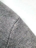 Black Wool Plain Half-Zip - Men's