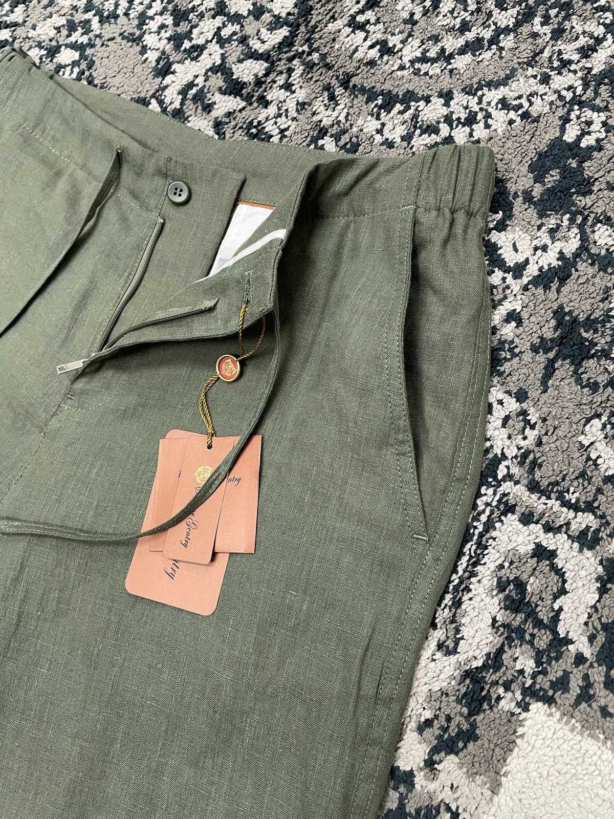 Olive Cord Plain Kordelzug - Herren