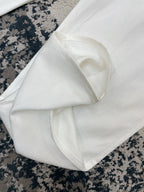 White Cotton Drawstring Straight - Men's