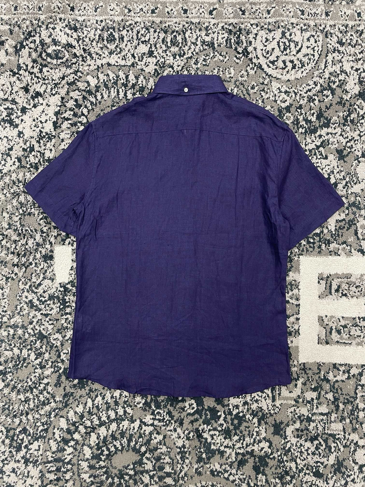 Purple Cotton Twin Pocket Short-Sleeve - Men's