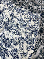 Cremefarbener Minirock aus Baumwolle mit Toile-Print – Damen