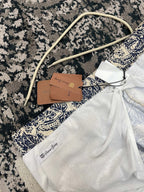 Cremefarbener Minirock aus Baumwolle mit Toile-Print – Damen