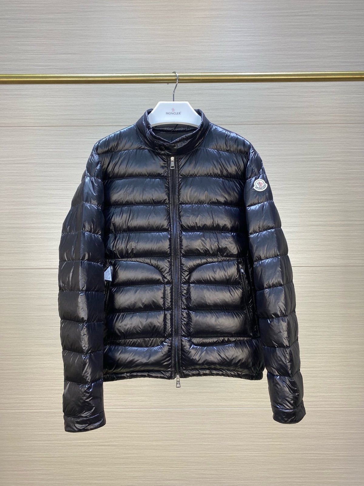 Black and Grey Puffer Jacket - Men's