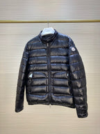 Black and Grey Puffer Jacket - Men's
