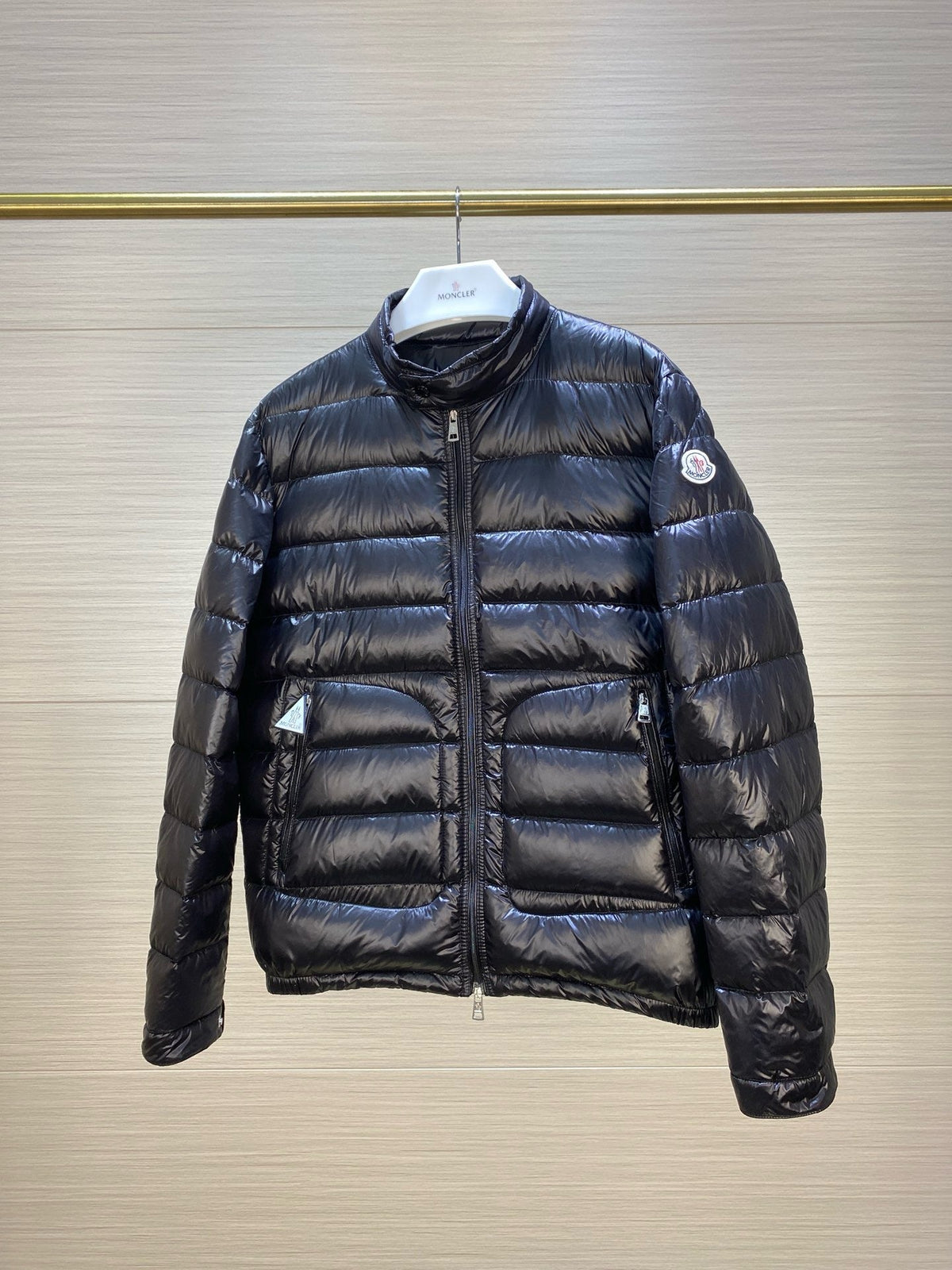 Black and Grey Puffer Jacket - Men's
