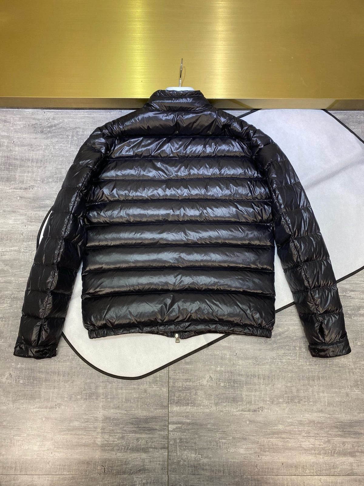 Black and Grey Puffer Jacket - Men's