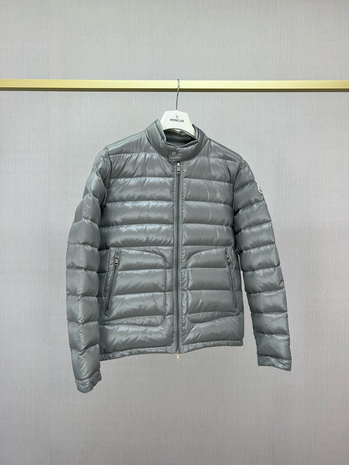 Black and Grey Puffer Jacket - Men's