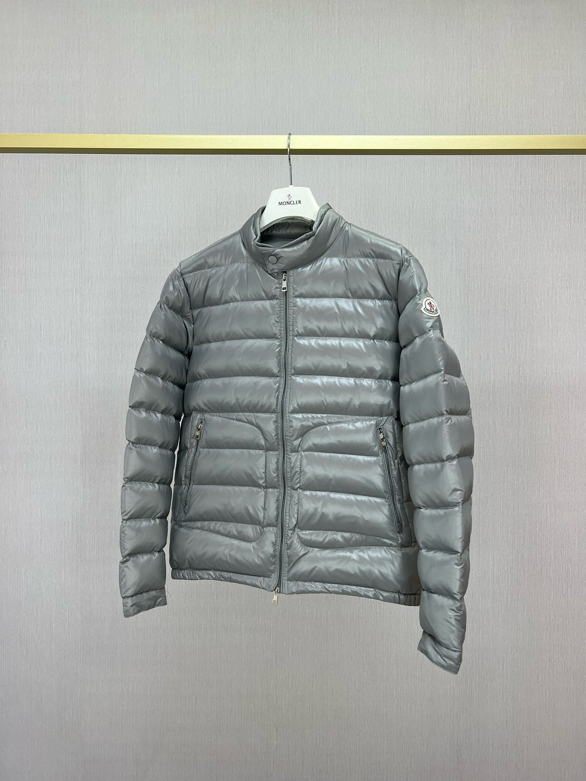 Black and Grey Puffer Jacket - Men's