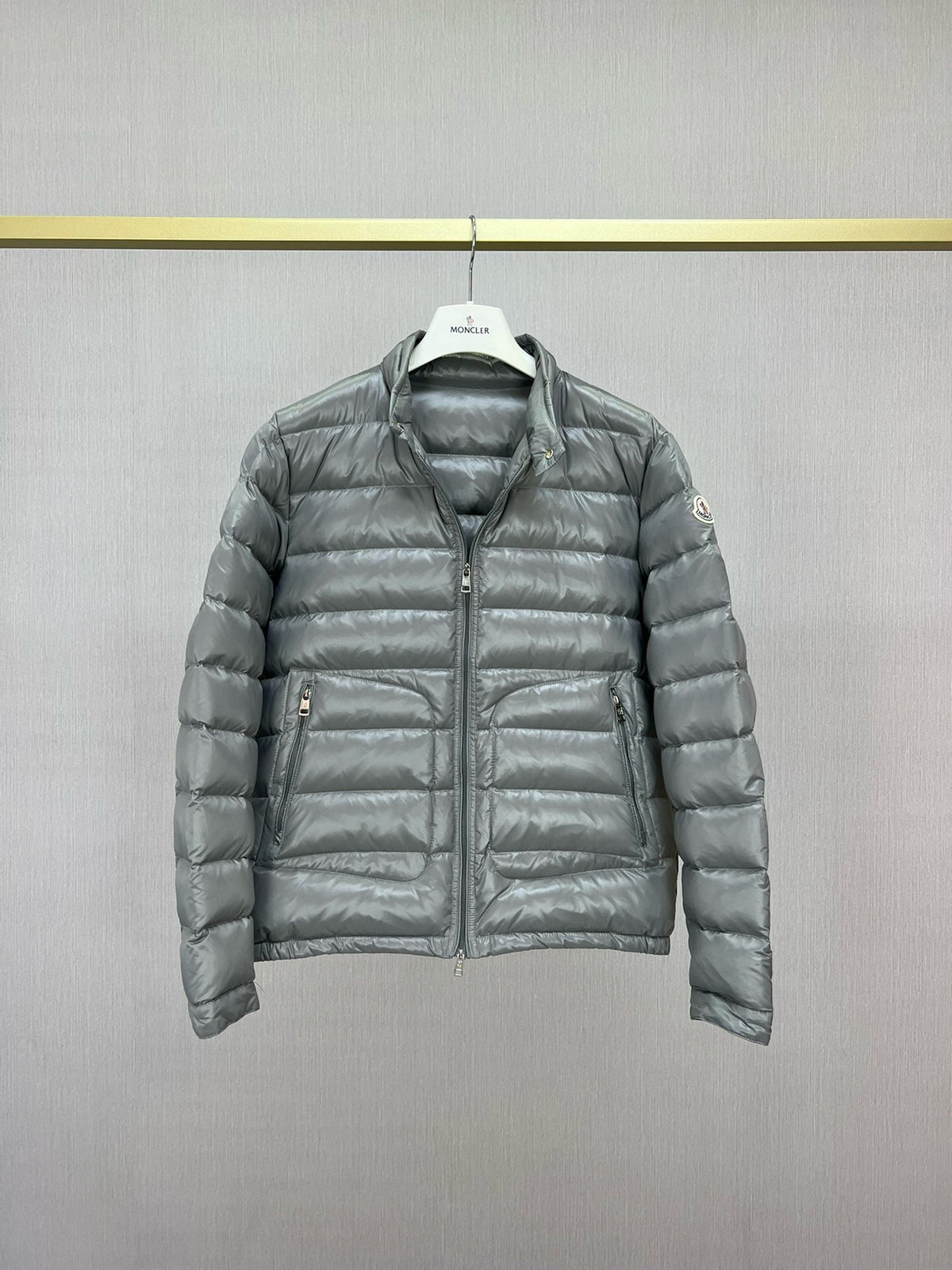 Black and Grey Puffer Jacket - Men's