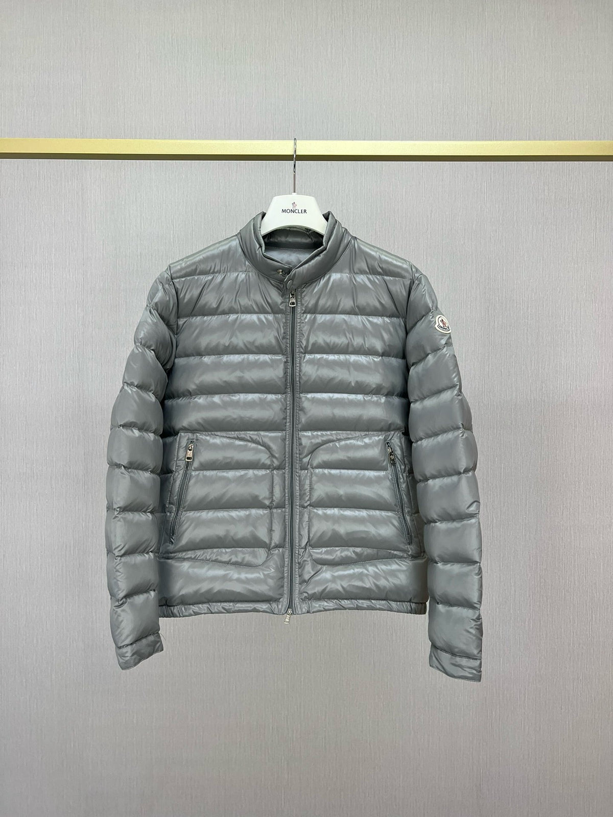 Black and Grey Puffer Jacket - Men's