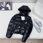 Schwarz-weiße Steppjacke – Herren