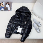Schwarz-weiße Steppjacke – Herren