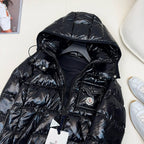 Schwarz-weiße Steppjacke – Herren