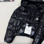 Schwarz-weiße Steppjacke – Herren