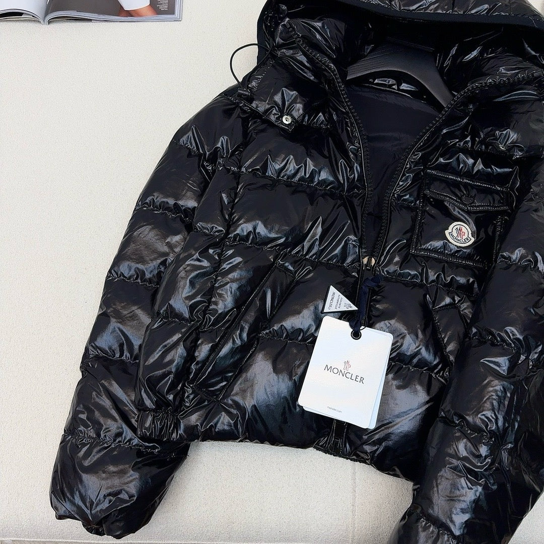 Schwarz-weiße Steppjacke – Herren