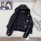 Schwarz-weiße Steppjacke – Herren