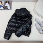Schwarz-weiße Steppjacke – Herren