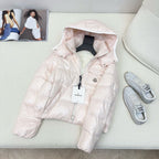 Schwarz-weiße Steppjacke – Herren
