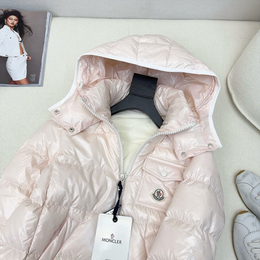 Schwarz-weiße Steppjacke – Herren