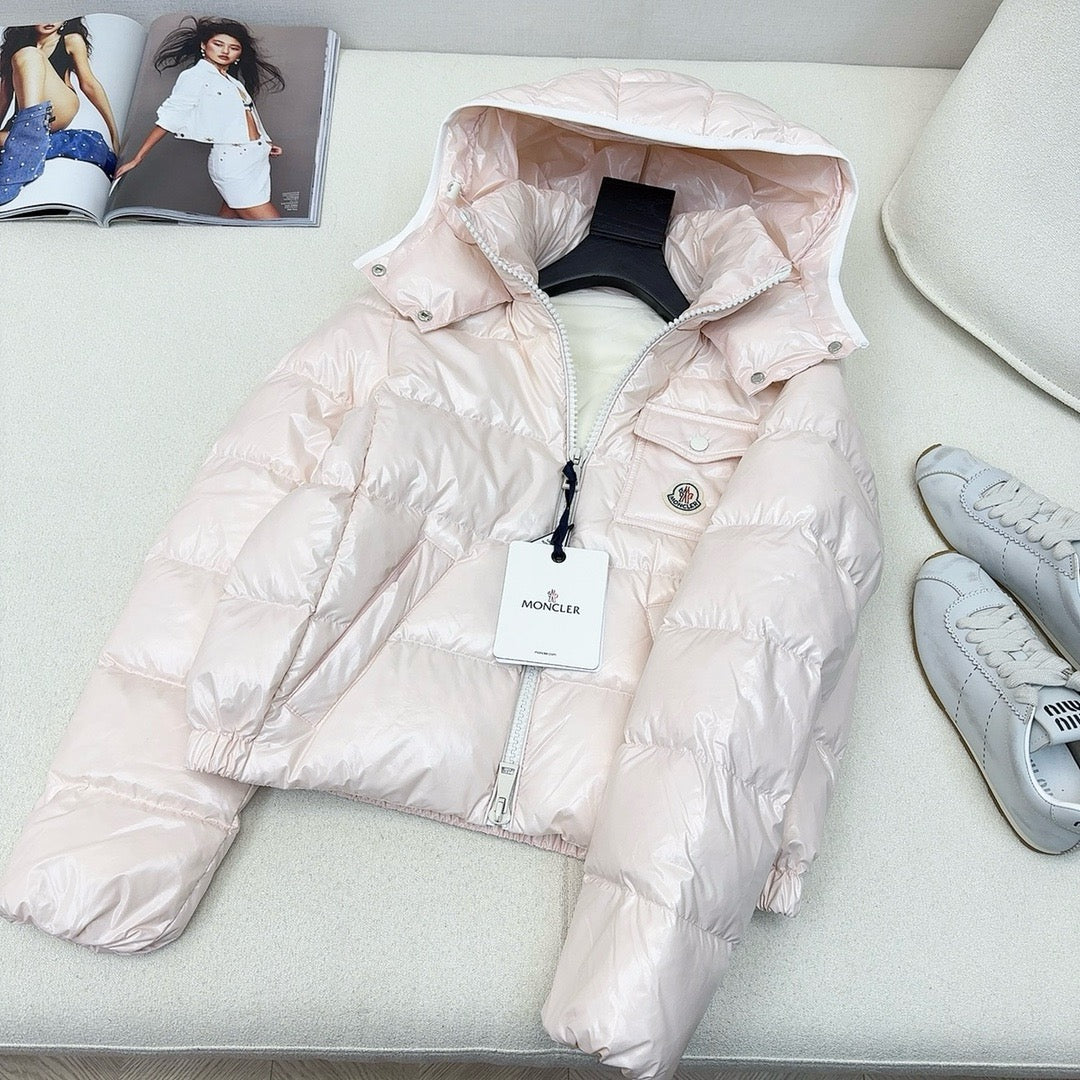 Schwarz-weiße Steppjacke – Herren