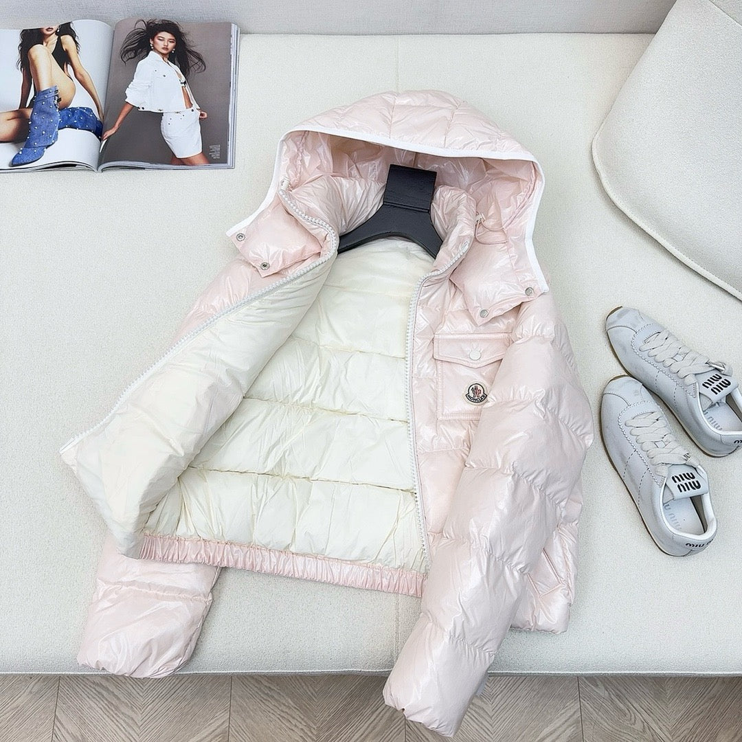 Schwarz-weiße Steppjacke – Herren