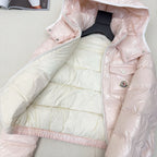 Schwarz-weiße Steppjacke – Herren