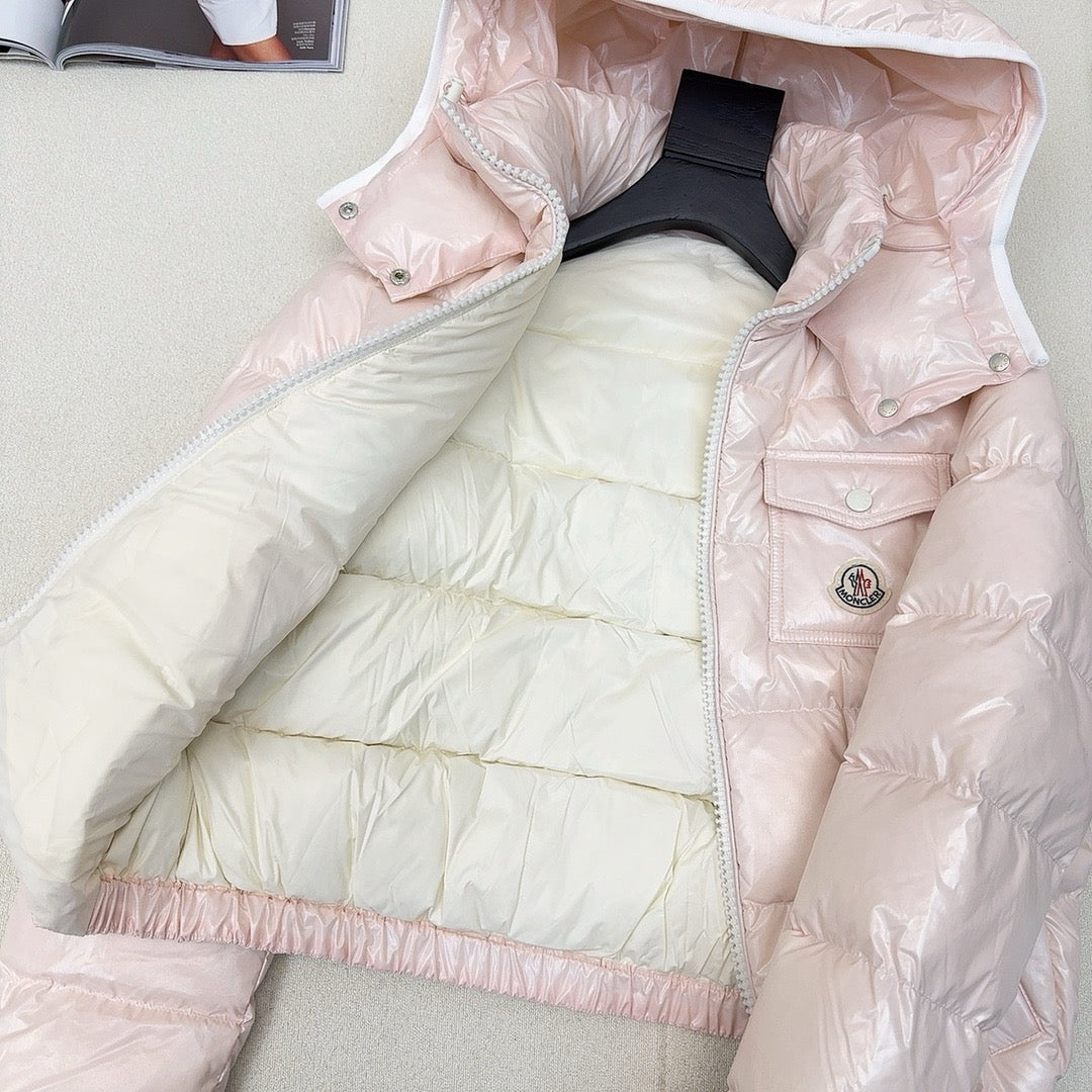 Schwarz-weiße Steppjacke – Herren