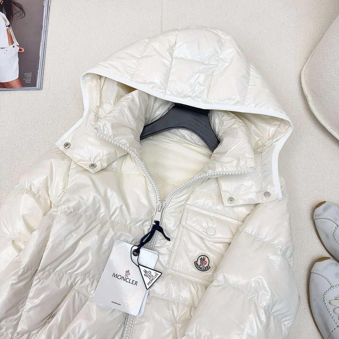 Schwarz-weiße Steppjacke – Herren