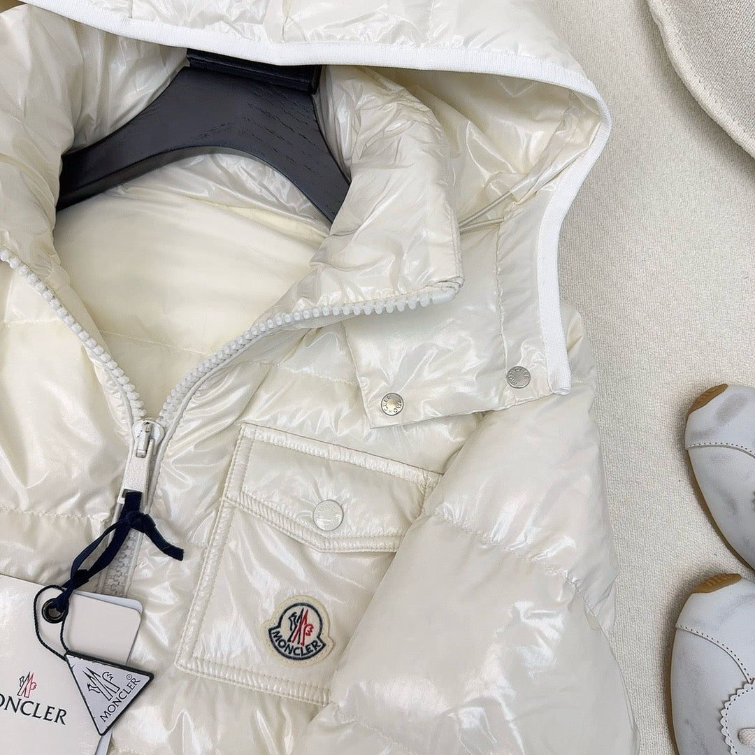 Schwarz-weiße Steppjacke – Herren
