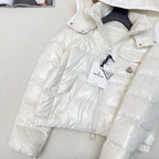 Schwarz-weiße Steppjacke – Herren