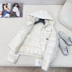 Schwarz-weiße Steppjacke – Herren