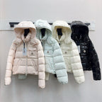 Schwarz-weiße Steppjacke – Herren