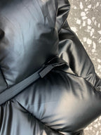 Schwarze Nylon-Steppweste – Herren