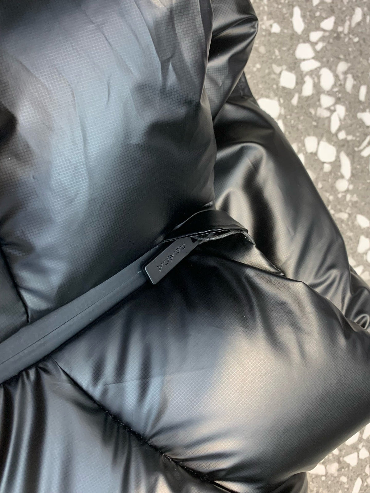 Schwarze Nylon-Steppweste – Herren
