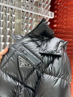 Black and White Puffer Jacket - Men's
