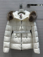 Schwarz-weiße Steppjacke – Damen