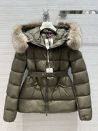 Schwarz-weiße Steppjacke – Damen
