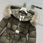 Schwarz-weiße Steppjacke – Damen