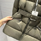 Schwarz-weiße Steppjacke – Damen