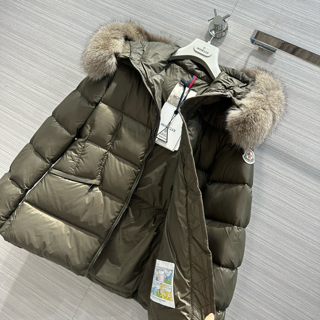 Schwarz-weiße Steppjacke – Damen