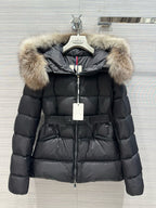 Schwarz-weiße Steppjacke – Damen