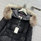 Schwarz-weiße Steppjacke – Damen