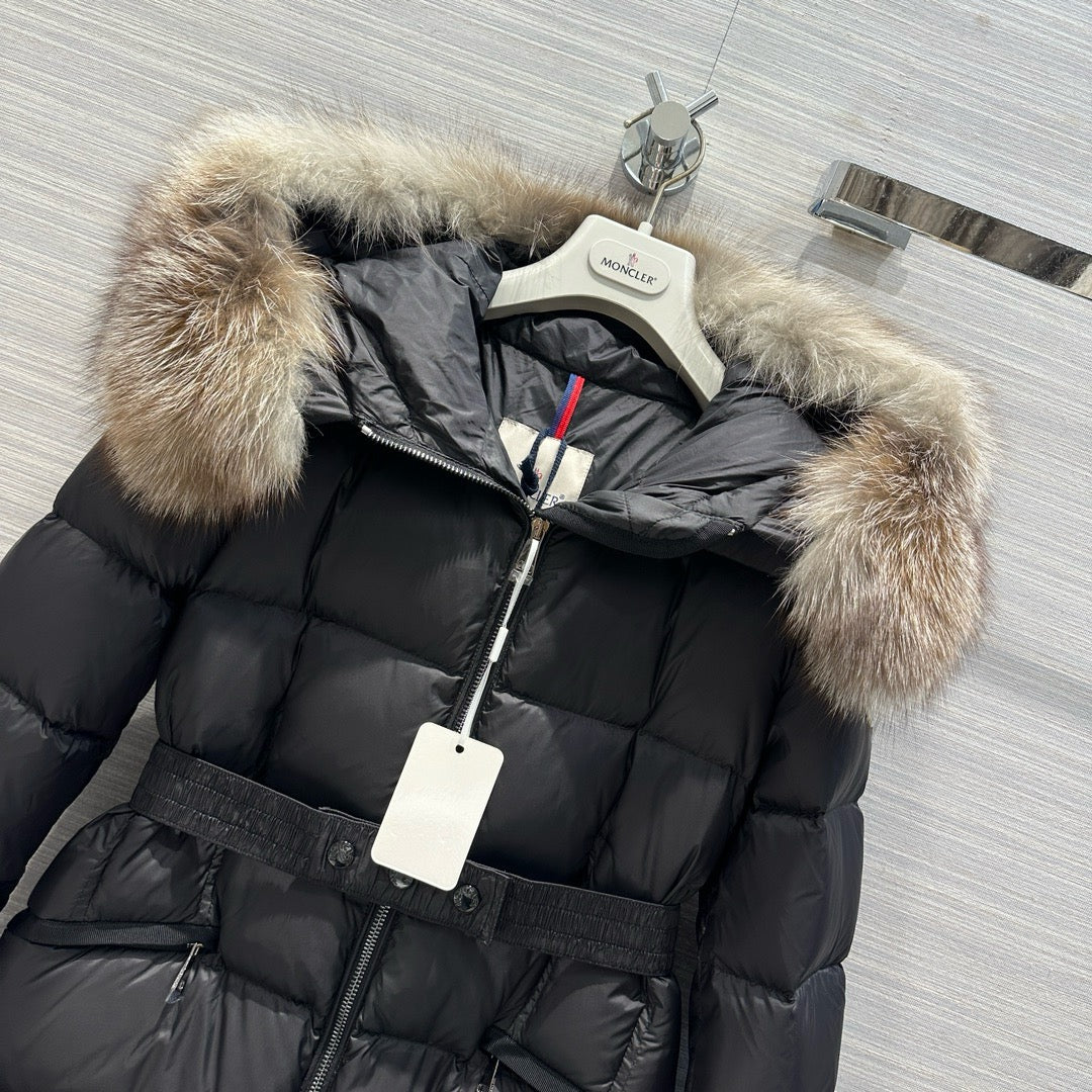 Schwarz-weiße Steppjacke – Damen
